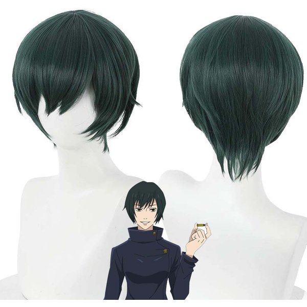 Halloween Anime Jujutsu Kaisen JJK Fushiguro Megumi KróTka Czarna Peruka Cosplay Syntetyczne WłOsy Black-image