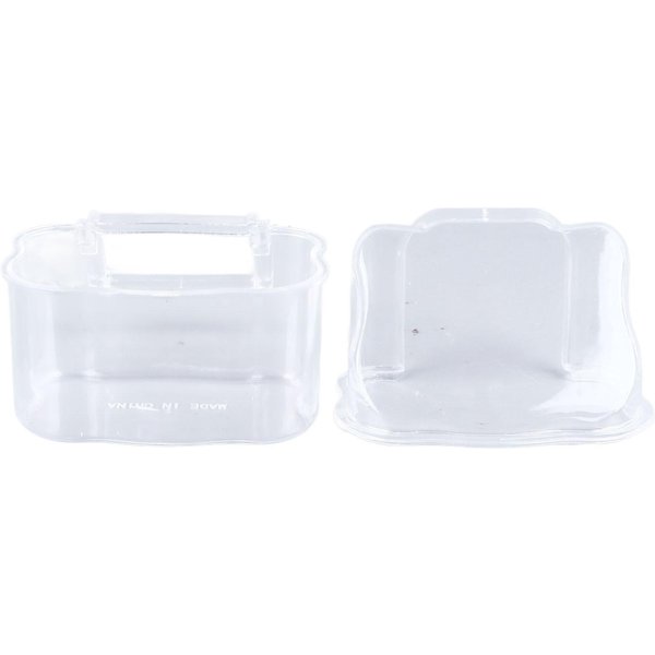 Contenedor De AlimentacióN Para Jaula De PáJaros Comedero Colgante Para PáJaros Caja De PláStico Transparente Para Comida De PáJaros Con Tapa Para El Hogar-image