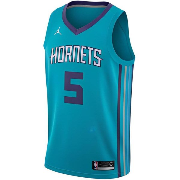 Jordan NBA Retro Corte Recto Transpirable Secado RáPido Camiseta De Baloncesto Hombre Tops Azul Verde 864463-430 XL Blue-image