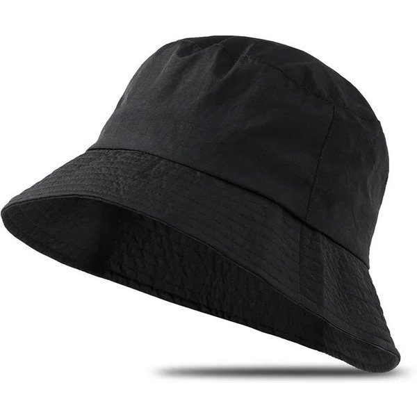 MęSkie DużY Rozmiar Xxl 65Cm Kapelusze Typu Bucket Plus Size Xl 63Cm Kapelusze PrzeciwsłOneczne Damskie DużA GłOwa Wodoodporna Czapka Rybacka Letnia Ochrona PrzeciwsłOneczna Panama L 57-59Cm Czarny-image