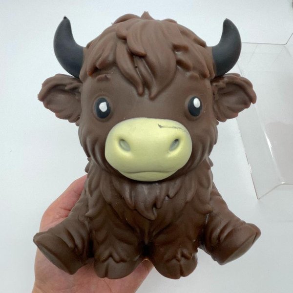 Bolas AntiestréS Gigantes De Vaca De Las Tierras Altas Squishies Juguete Fidget Bola Para Apretar Juguete Fidget Para Adultos Rebote Lento Juguete Para Apretar Para Alivio Del EstréS-image
