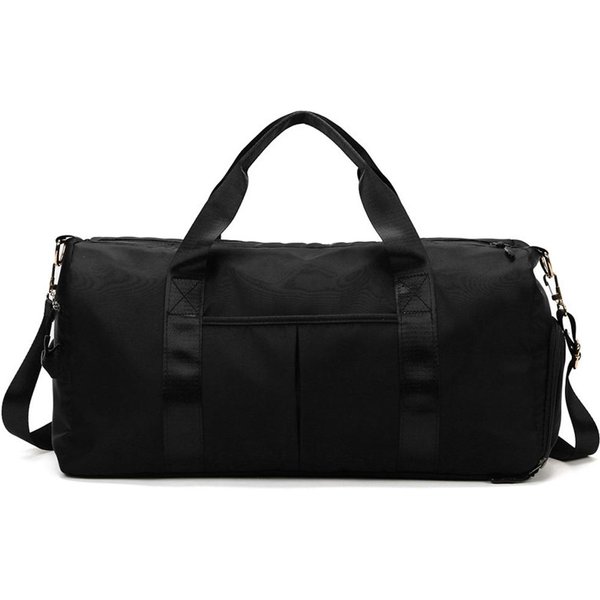 Bolso Del Gimnasio Para La Mochila Del Viaje Del Petate De Los Deportes De Las Mujeres De Los Hombres Con El Bolsillo Mojado Y El Compartimiento De Los Zapatos Para Negro-image