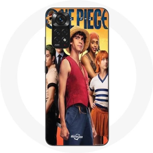 Funda - Maniacase - Xiaomi Redmi Note 11 4G - Anime One Piece Luffy - Silicona - Flexible Negro-image