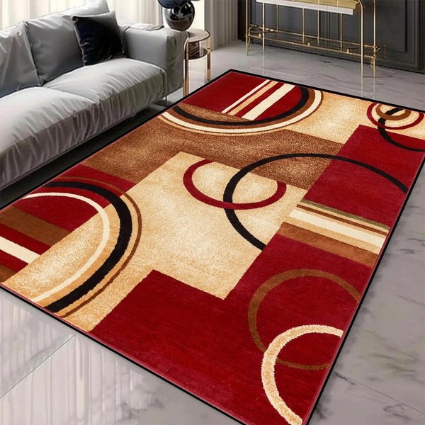 Dywan W Stylu Nordyckim Ze Wzorem Geometrycznym Dywan Do Salonu Do DużEgo Pokoju MożNa Prać W Pralce AntypośLizgowy Europejski Dywan Z Imitacji Kaszmiru 80*160Cm-image