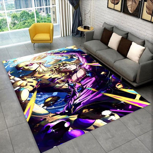 Alfombra De Dibujos Animados Anime Jojo's Bizarre Adventure 3D Para Sala De Estar, Dormitorio, Hogar, DecoracióN De Sofá, Alfombra De Piso Antideslizante Para NiñOs 40X60Cm( 15X23In )-image