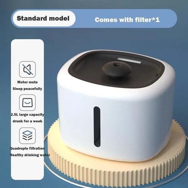 Fuente De Agua AutomáTica Para Gatos USB EléCtrica Silenciosa Bebedero Para Perros Recirculante Filtrante Dispensador De Agua Para Mascotas-image
