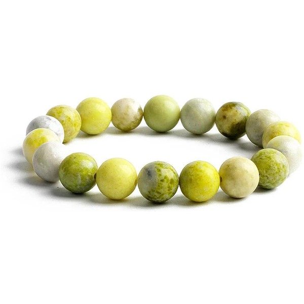 Bransoletka Z KoralikóW Z Naturalnego Kamienia 10MM Dla MężCzyzn 8MM Reiki Agaty Tygrysie Oko Kwarcowe Koralikowe Bransoletki Dla Kobiet Elastyczna Lina RęCznie Robiona BiżUteria 10Mm Beads&19Cm-7.5Inch Beige-image