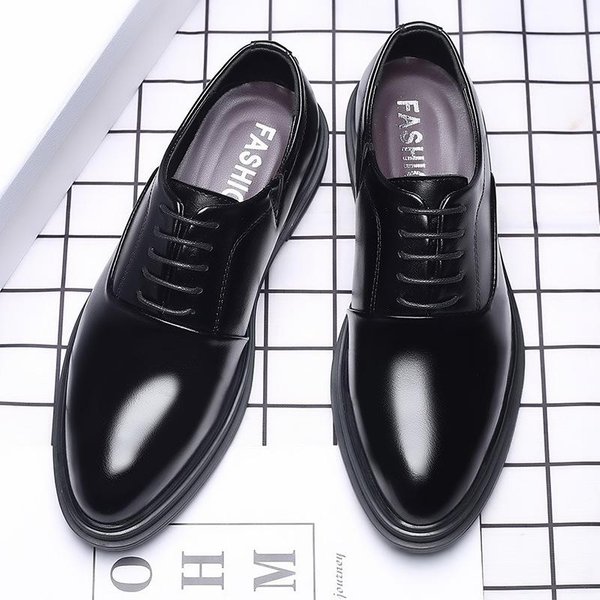 Nowe MęSkie SkóRzane Buty Brogsy, Biznesowe, Codzienne, Brytyjskie, Formalne, SkóRzane, KoreańSkie, śLubne, MęSkie, OddychająCe 45 Gray-image