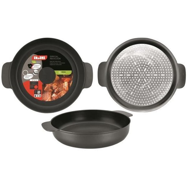 Talerz Porcjowy - Ibili - Indubasic - 20 Cm - Aluminium NieprzywierająCe - Kompatybilny Z Indukcją-image