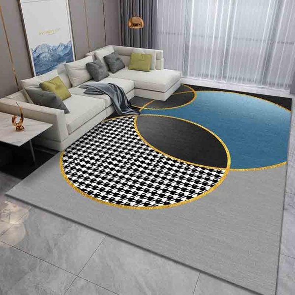 Dywan Light Luxury Dywan Do Salonu DużY Obszar Nowoczesny Minimalistyczny Dywanik Na PodłOgę Do Sofy Stolika Kawowego I Sypialni Dekoracja Domu 50X80Cm-image