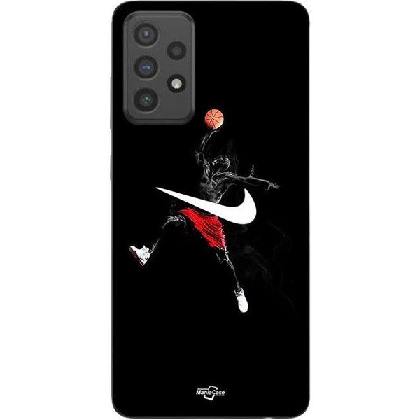 Etui Na Telefon - Maniacase - Samsung Galaxy A53 - Silikon TPU - Logo Nike Jordan - Czarne Czarny-image