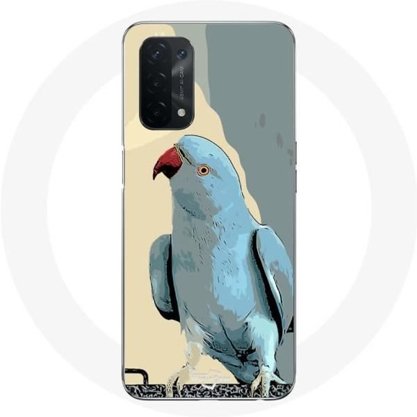 Funda - Maniacase - Oppo A74 5G - Flexible - Periquitos - Azul Azul-image