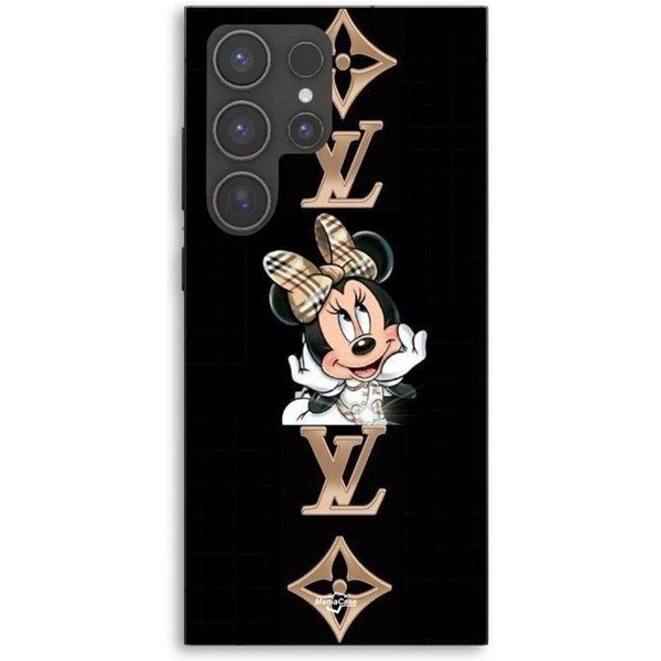 Etui Na Telefon - Maniacase - Samsung Galaxy S24 Ultra - Silikon Tpu - WzóR Minnie Lv Czarne TłO - Czarne Czarny-image