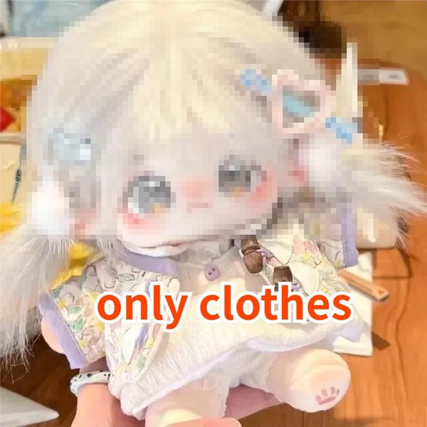 20Cm Oryginalna Kawaii Idol Gwiazda Lalka Pluszowa Wypchana Figurka Anime Ubieranka Cospslay BawełNiane Pluszowe Zabawki Dla FanóW Kolekcja Prezent Skeleton-image