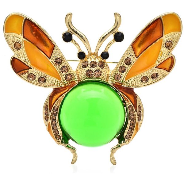 Nuevos Broches De Abeja Grande De Resina Pines Esmalte Abeja Voladora Insectos Fiesta Oficina Broche JoyeríA De Moda Regalos-image