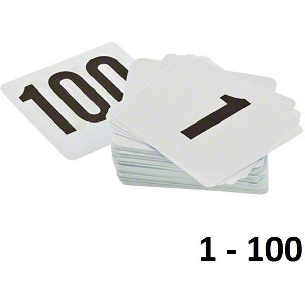 NúMeros De Mesa De PláStico De Doble Cara, Tarjetas De Asiento De Mesa Blancas Para Sujetar El NúMero De Mesa Con Anilla, Utensilios Para Bodas, Fiestas, Restaurantes Y Bares-image