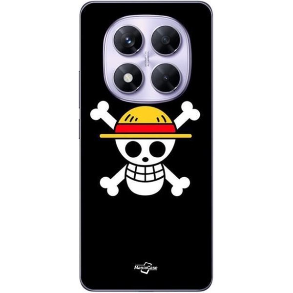 Coque - Maniacase - Xiaomi Redmi Note 14 Pro 5G - Drapeau One Piece - Souple - Noir-image