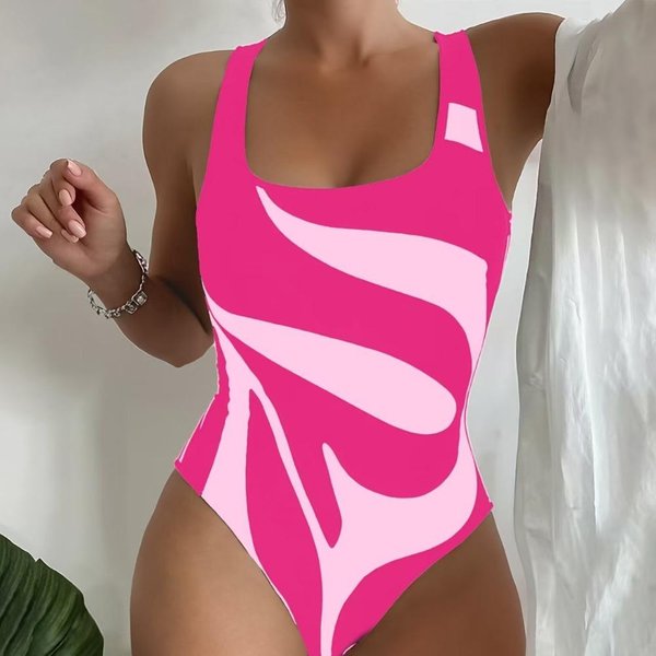 JednoczęśCiowy Seksowny StróJ KąPielowy Z Wysokim Stanem Damski Cienki I Konserwatywny StróJ KąPielowy W DużYm Rozmiarze Beach Seaside Swimwear Bikini M-image