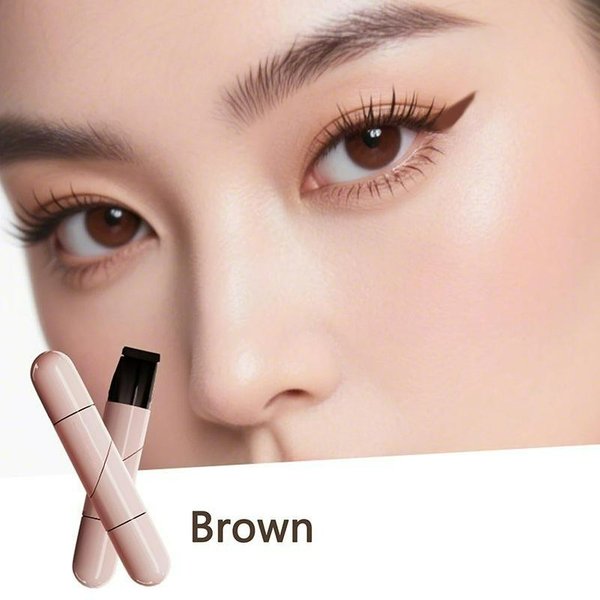 Sello Delineador De Ojos Sello Delineador De Ojos Integrado Contorno Preciso Sello Delineador De Ojos De Larga DuracióN LáPiz LíQuido Delineador Maquillaje CosméTicos Negro-image