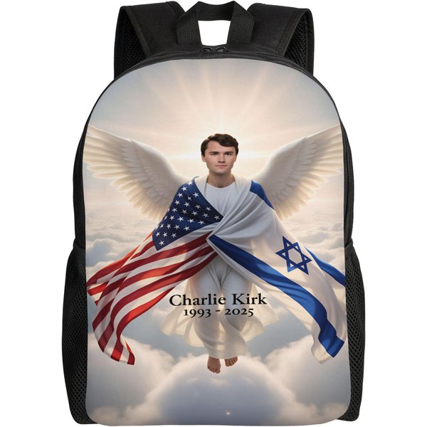 Mochila Charlie Kirk ÁNgel Defensor Mochilas Kawaii Chico Deporte Ligero Bolsas De Escuela Secundaria DiseñO Rucksack As Picture-image