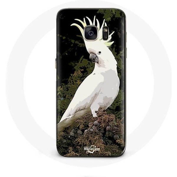 Funda - Cacatuas - Samsung Galaxy S7 Edge - Flexible - Blanca - Loros Blanco-image