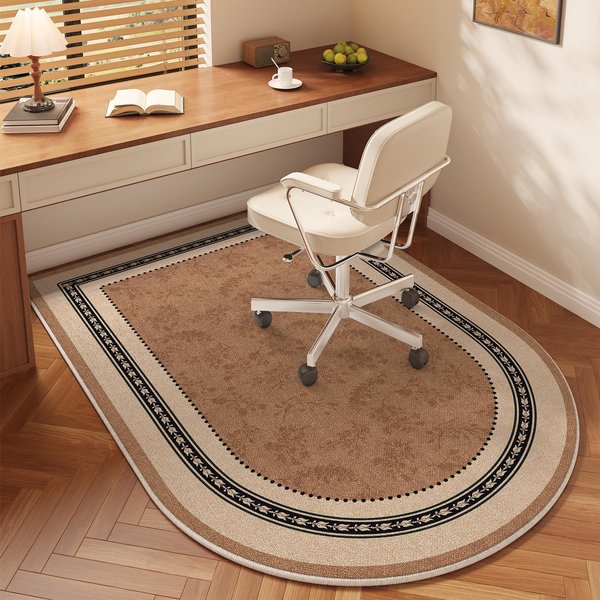 KrzesłO Biurowe W Stylu Vintage Poduszka AntypośLizgowa Odporna Na ZużYcie Dywan Do Sypialni Mata PodłOgowa Do Gabinetu Pokoju Gier Dekoracja Domu 120X100Cm 47X40Inch-image