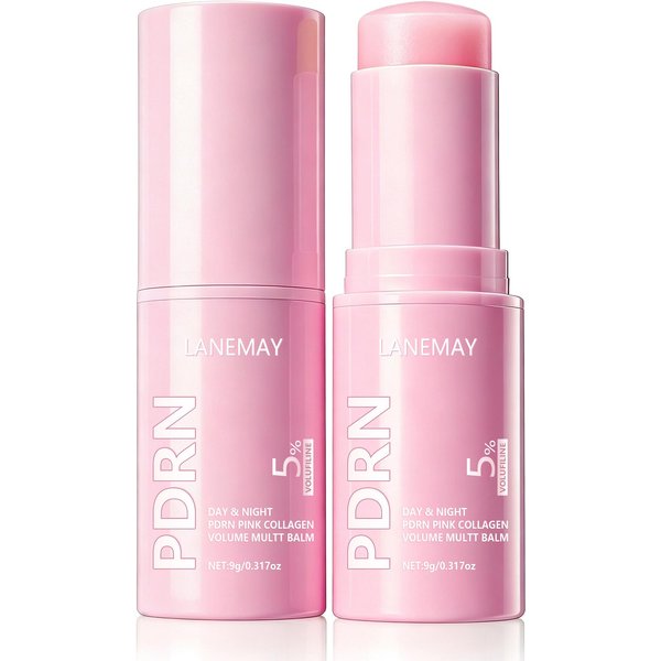 BáLsamo En Barra Multi Pdrn ColáGeno Rosa Volumen Para Rostro Cuerpo Debajo De Los Ojos Cuello Frente LíNeas De ExpresióN Cuidado De La Luminosidad K Beauty 9G Color Rosa-image