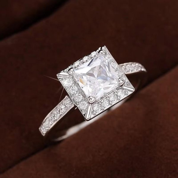 Anillos Huitan De Zirconita CúBica Hermosa Princesa Para Mujer Color Eternidad JoyeríA Para Compromiso Accesorios CláSicos Atemporales 7-image