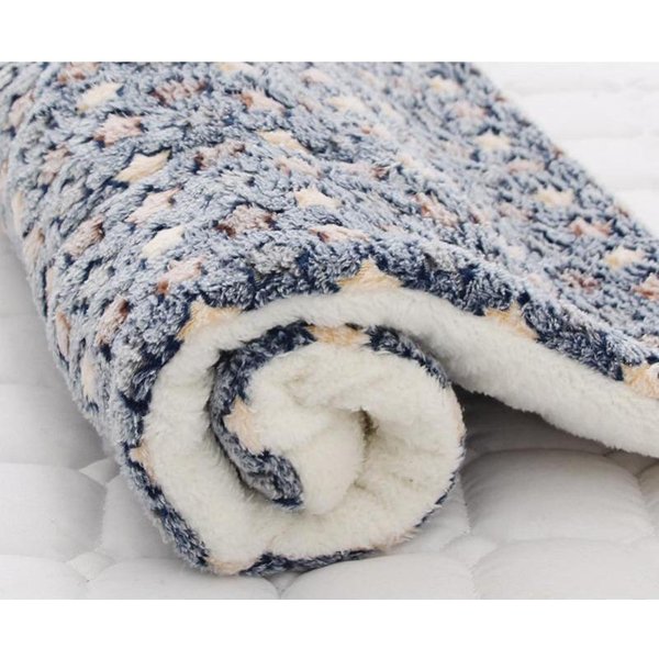 Colchoneta Para Dormir Para Mascotas, Cama Para Perros Y Gatos, Manta Gruesa De Pelo Suave, Manta De VellóN Lavable Para El Hogar, Manta CáLida Con Estampado De Oso, Suministros Para Mascotas 32X25CM Gray-image