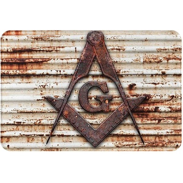 Masonic Mason Freemason AntypośLizgowy Wycieraczka Mata PodłOgowa Dywanik Do Kuchni WejśCia Domu ŁAzienki Salonu Mata Na Stopy Mata 60X40 Cm-image