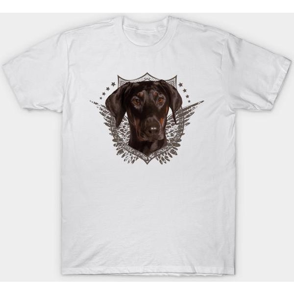 Camiseta Mujer Doberman Pinscher Dobermann Estampado Harajuku Kawaii Camiseta De Verano Manga Corta Camiseta Top XL Blanco-image