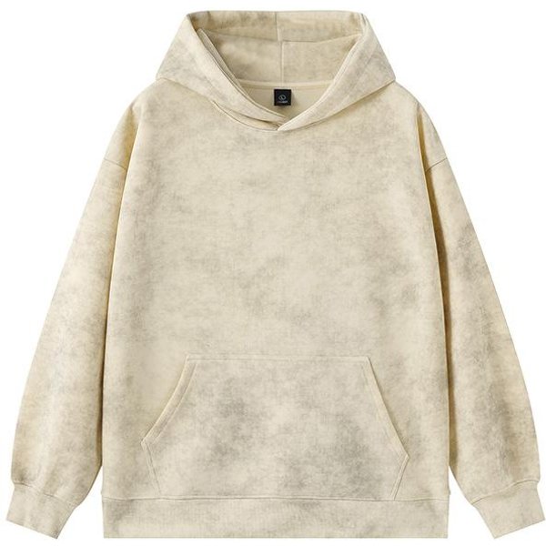 SuéTer Sucio Tie-Dye Para Hombre, Tendencia De Alta Calle Americana Pesada De Primavera Y OtoñO, Chaqueta Con Capucha Holgada Para Adolescente Para Hombre 3XL Beige-image