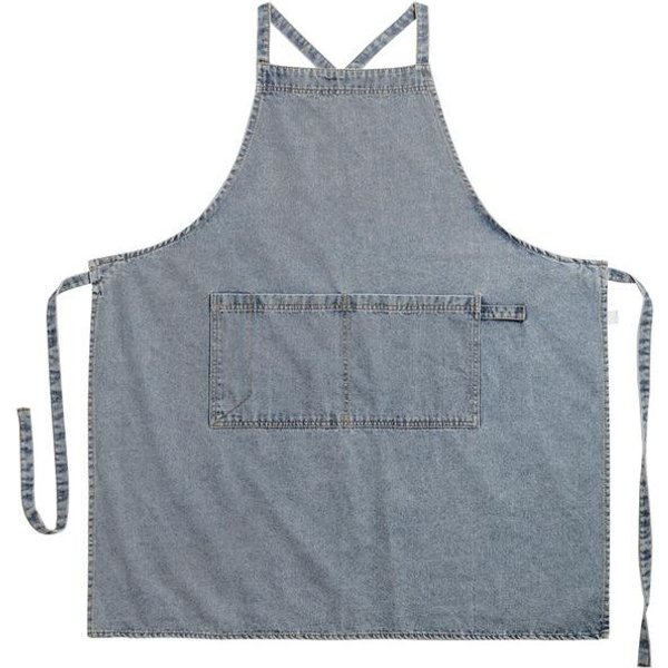 Fartuch BawełNiany Denim Antyplamowy Do Czyszczenia Domu Kuchnia Gotowanie Odzież Robocza Fartuch Fryzjerski Rekreacja Ogrodnictwo Fartuchy Do Pieczenia One Size Niebieski-image