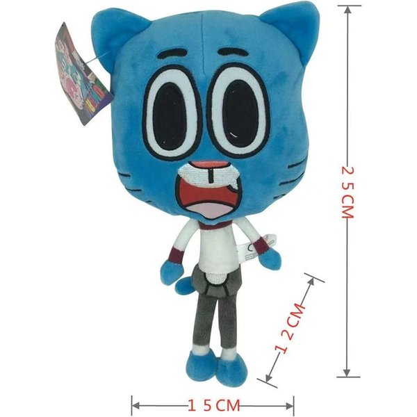 Nuevo Mundo De Gumball Darwin Peluche Dibujos Animados Banana Joe Anais Richard Nicole Peluche Kawaii Suave DecoracióN CojíN Juguete Regalo NiñOs 24-34Cm-image