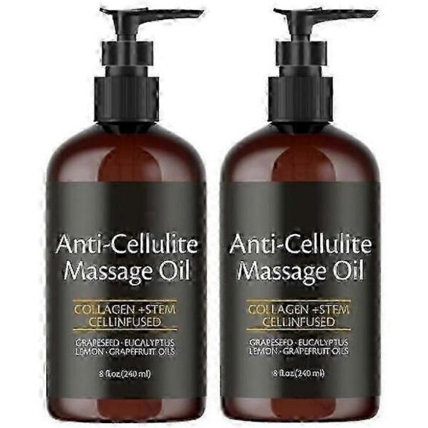 (2 Piezas) Aceite De Masaje AnticelulíTico De 240 Ml Infundido Con ColáGeno Y CéLulas Madre Reafirmante De La Piel Hidratante Para Celulitis Aceite Corporal Esencial 1PCS-image
