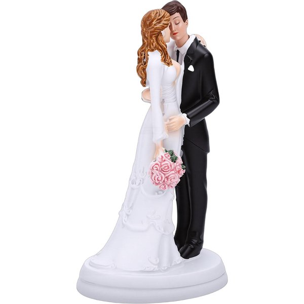 Adorno Para Tarta De Novios Figura De Pareja RomáNtica De Resina Adorno Para Tarta De Boda Para Compromiso Aniversario-image