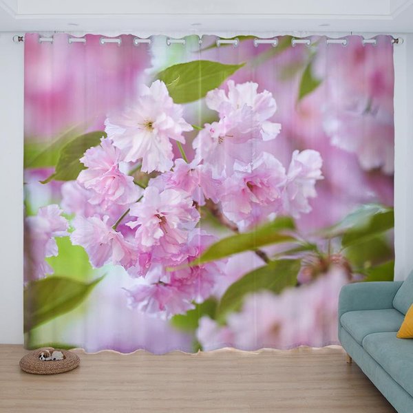 Cortinas Paisaje Natural De Costa 3D Paisaje Moderno Semi Opacas Cortinas Ventana Para Sala De Estar Dormitorio Cortina Cocina Cortina 2X60Wx50H(Cm)&Grommet Top-image