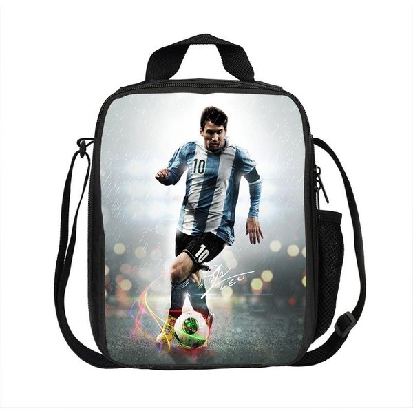 M-Messi Torba Termiczna Gwiazda PiłKi NożNej Izolowane Torby Na Lunch Pojemnik Na Lunch Szczelna Torba Tote PudełKo Na Lunch Sport PiłKa NożNa Torby Do Przechowywania ŻYwnośCi-image