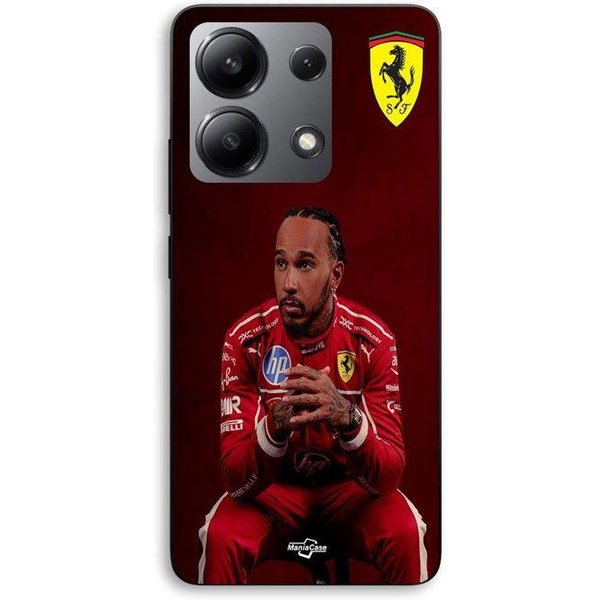 Etui Dla Xiaomi Redmi Note 13 4G Hamilton Scuderia Ferrari Oficjalna Tapeta Maniacase Czarny-image
