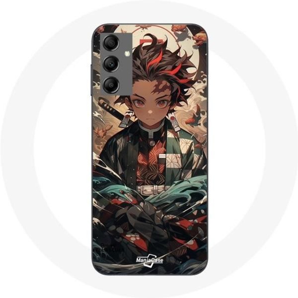 Funda - Maniacase - Samsung Galaxy A14 5G - Demon Slayer Tanjiro - Flexible - Negro-image