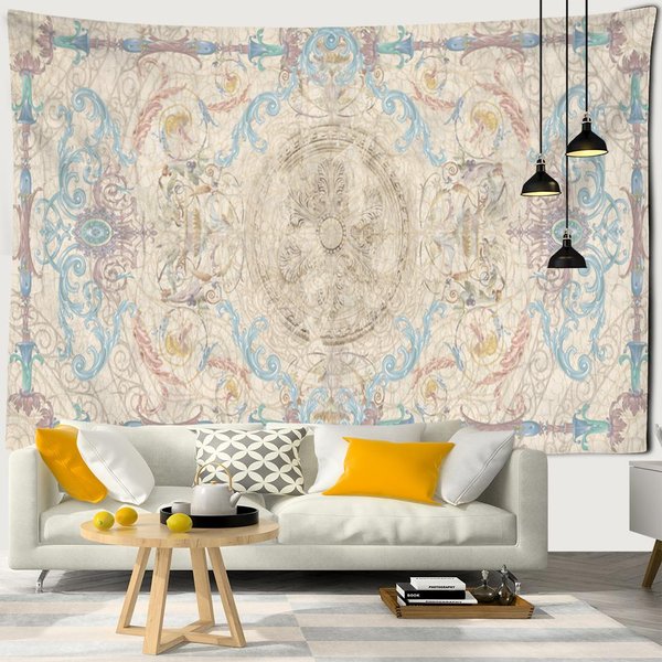TłOczony Gobelin śCienny W Stylu Boho Prosty I Elegancki Hipisowski PodkłAdka Na Stół Sypialnia Sztuka Dekoracja Domu 95X70Cm White-image