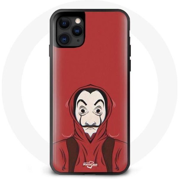 Funda Iphone 13 Pro Max - Maniacase - MáScara Dali - Flexible - Roja - DiseñO La Casa De Papel-image