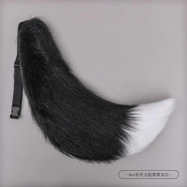 CinturóN Ajustable Cola Peluda Kawaii Lobo Perro Cola Accesorios Cosplay Fiesta 70Cm Disfraz Cosplay Atrezzo NiñA Cola De Pelo SintéTico One Size-image