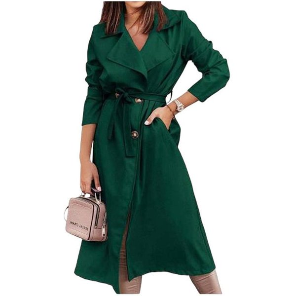 Abrigo Y Chaqueta Cortavientos Extra Largos Con Cordones Para Mujer De OtoñO E Invierno XL-image