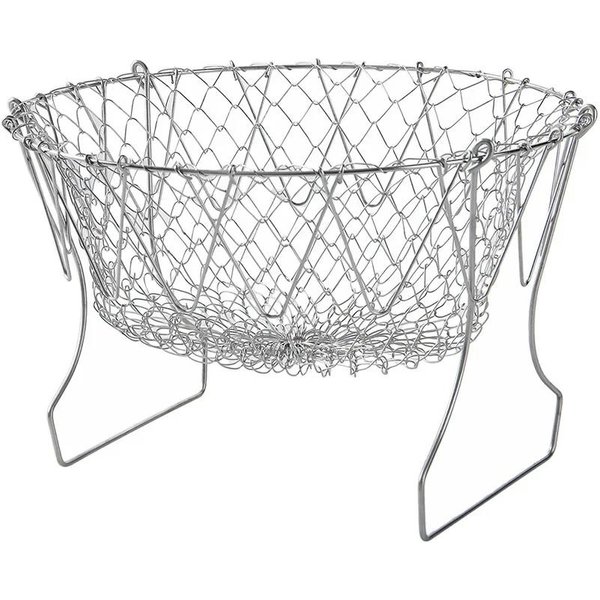 Cesta Plegable Para FreíR, Cesta Escurridora MultifuncióN Para Enjuague Con Vapor, Cesta De Malla, Colador, Cesta Para Lavar Verduras, Utensilio De Cocina-image