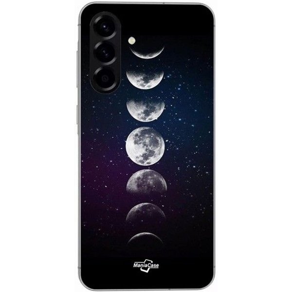 Funda - Maniacase - Samsung Galaxy A36 - Silicona - Negro - Luna Fase Noche Estrella Negro-image