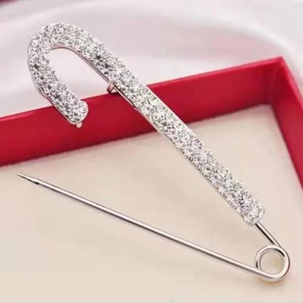 Lindos Alfileres De AleacióN Con Diamantes De ImitacióN Para Ajustar La Cintura De Los Pantalones, Broches De Seguridad Para CáRdigan, Bufanda, Chal, JoyeríA Coreana Sencilla De Lujo.-image
