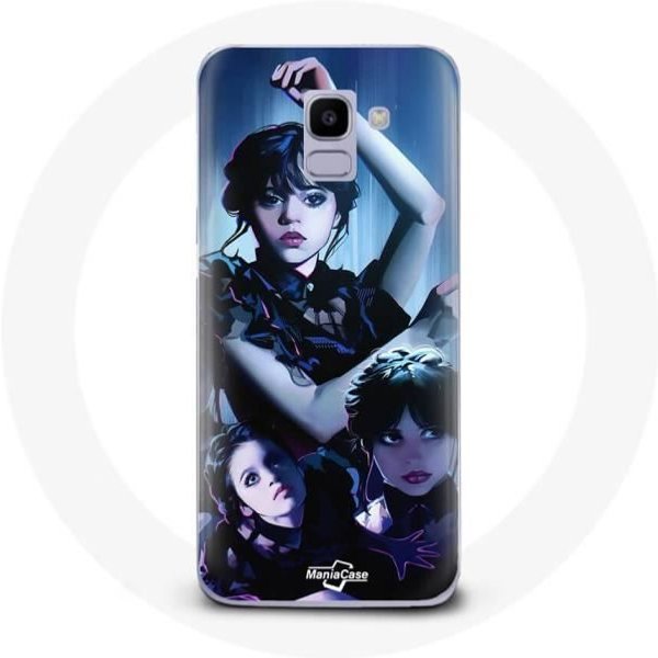 Funda - Maniacase - Samsung Galaxy J6 2018 - Negro - MiéRcoles Addams - Flexible Negro-image