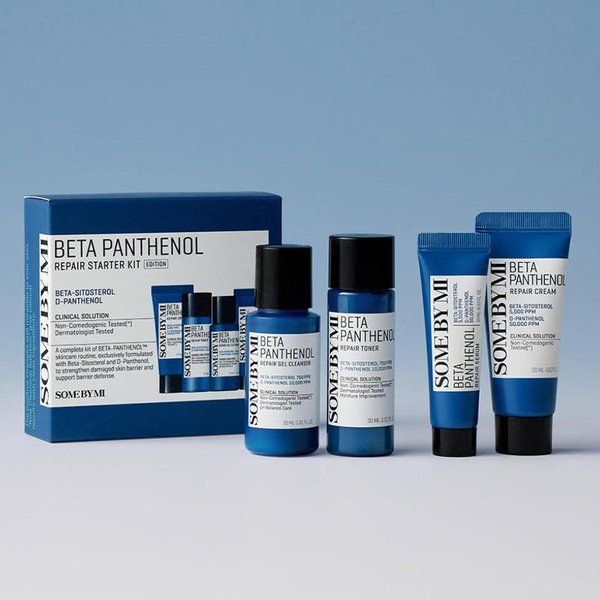 Some BY MI Beta Panthenol Zestaw Startowy 4 Rodzaje – ŻEl Do Mycia Twarzy, Tonik, Serum, Krem White-image