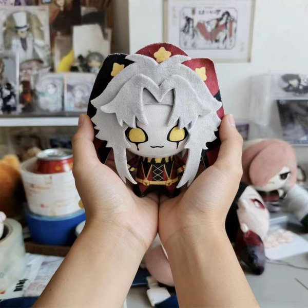 12Cm Divertido Estilo Llorando Personaje De Anime De Circo Pierrot Juguetes De Peluche Peluche Relleno MuñEco Freak Bolsa De Juego Llavero Colgante About 12Cm Gray-image